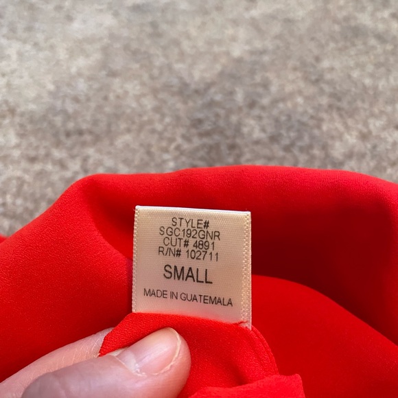 Harlowe and Graham Red A-Line Mini Skirt - Picture 8 of 12